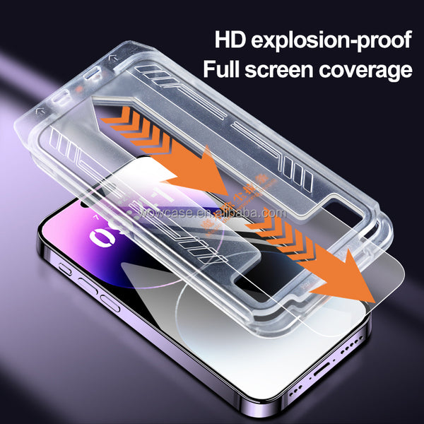 iPhone All Models Automatic Dust Removal Privacy Screen Protector With Applying Kit