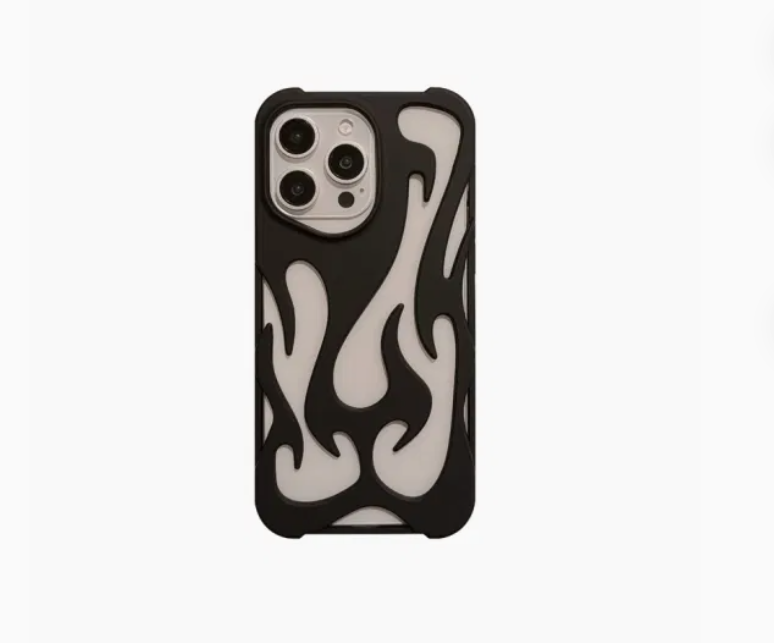 iPhone all Models FireFlame Metal Feel Flexible Shock Proof Case